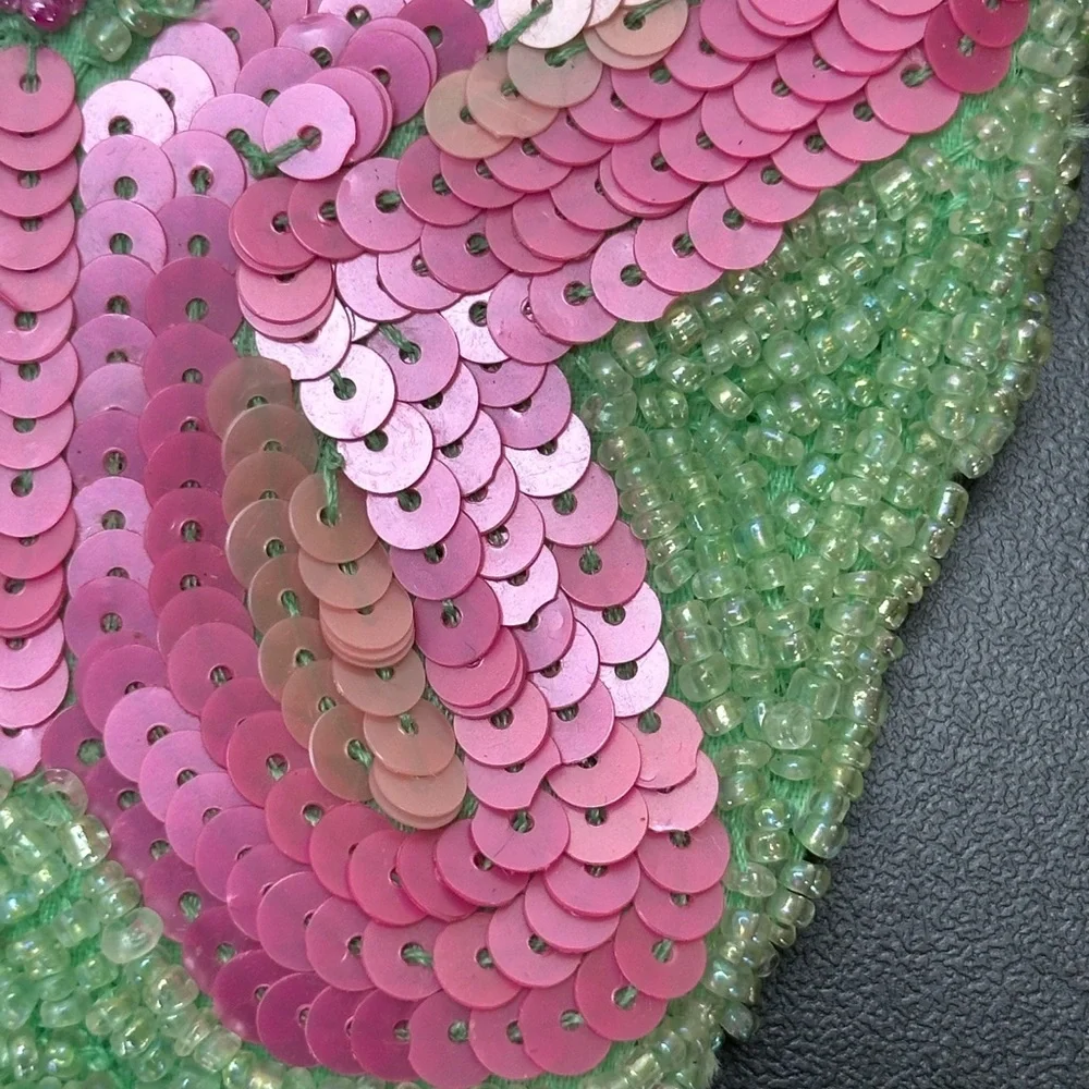 Aeropostale‎ Pink Sequin Butterfly Coin Purse Zipper Closure NWT